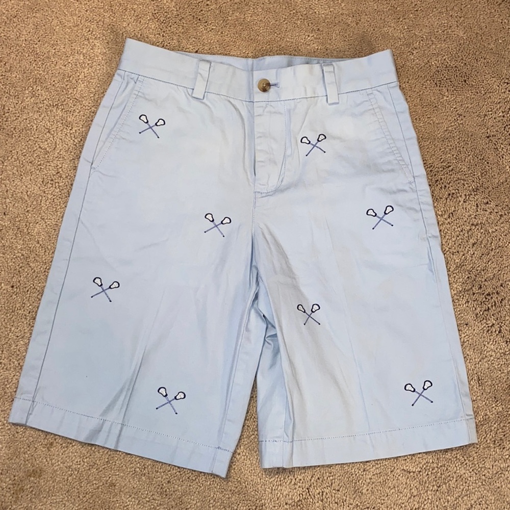 Boys Vineyard Vines Khaki Shorts w Lacrosse